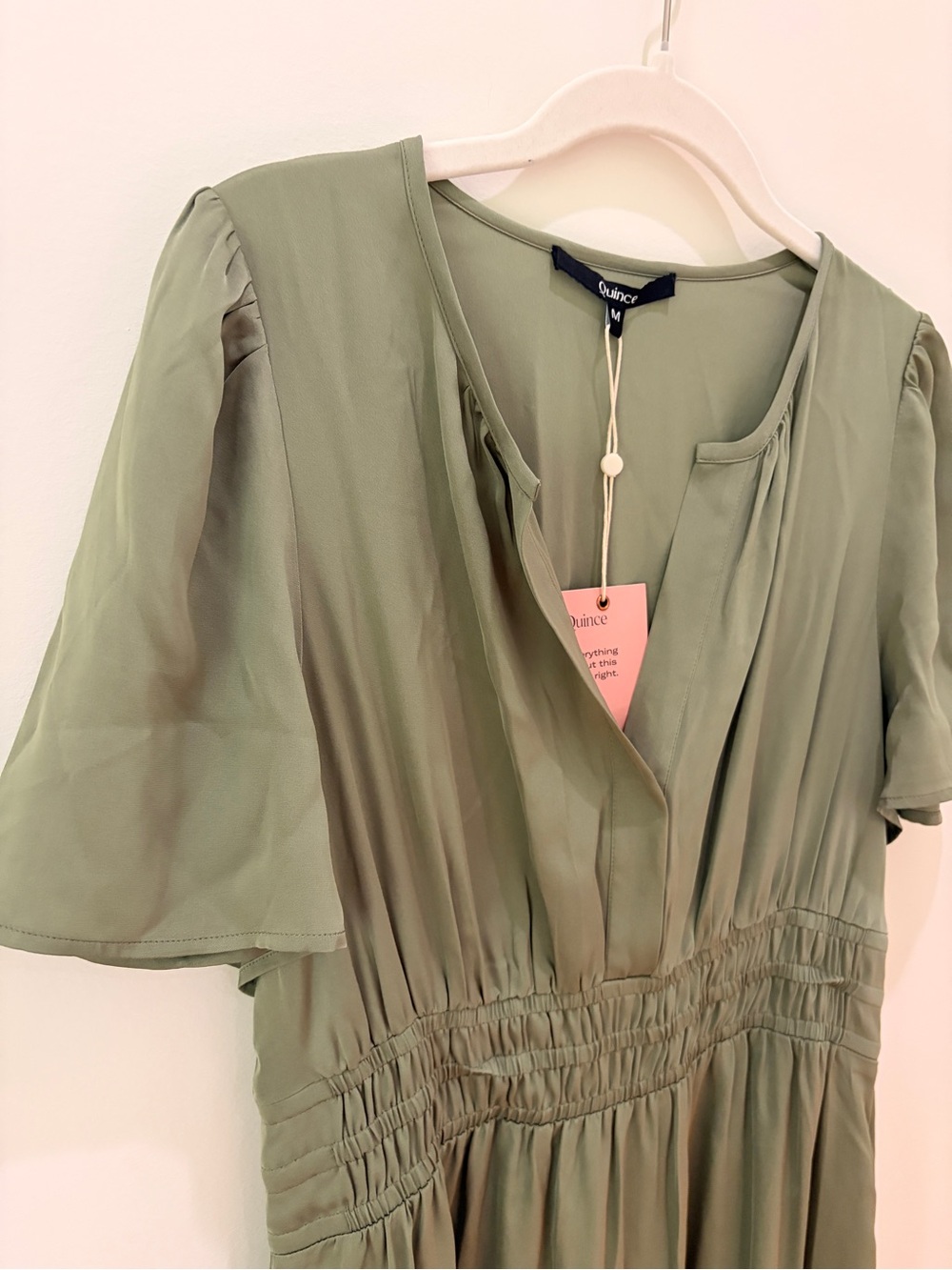 Quince Stretch Silk Tiered Maxi Dress with Smocked Waist - Picture 2 of 6